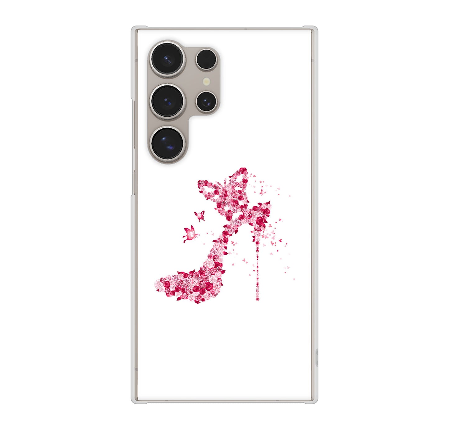Galaxy S24 Ultra SC-52E docomo 高画質仕上げ 背面印刷 ハードケース 【387 薔薇のハイヒール】