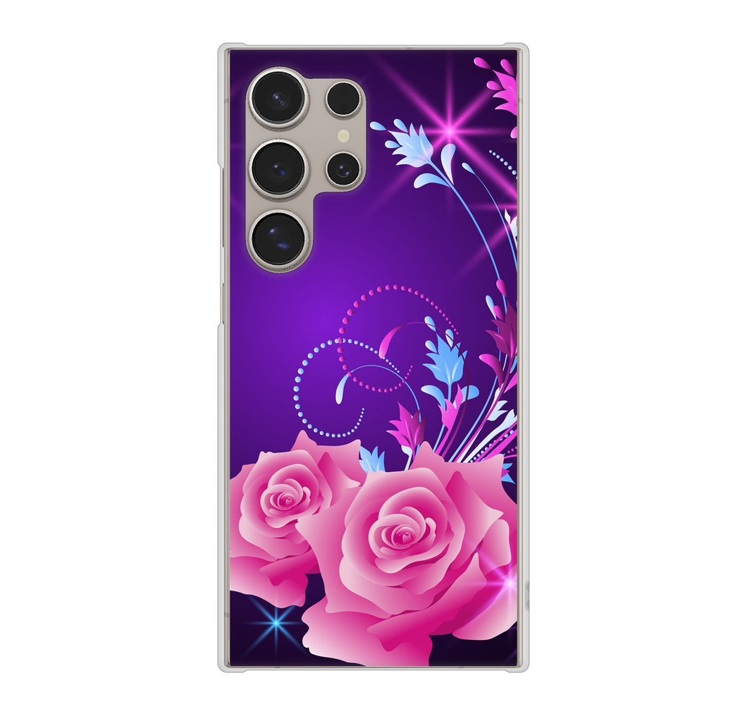 Galaxy S24 Ultra SC-52E docomo 高画質仕上げ 背面印刷 ハードケースロマンチックなバラ