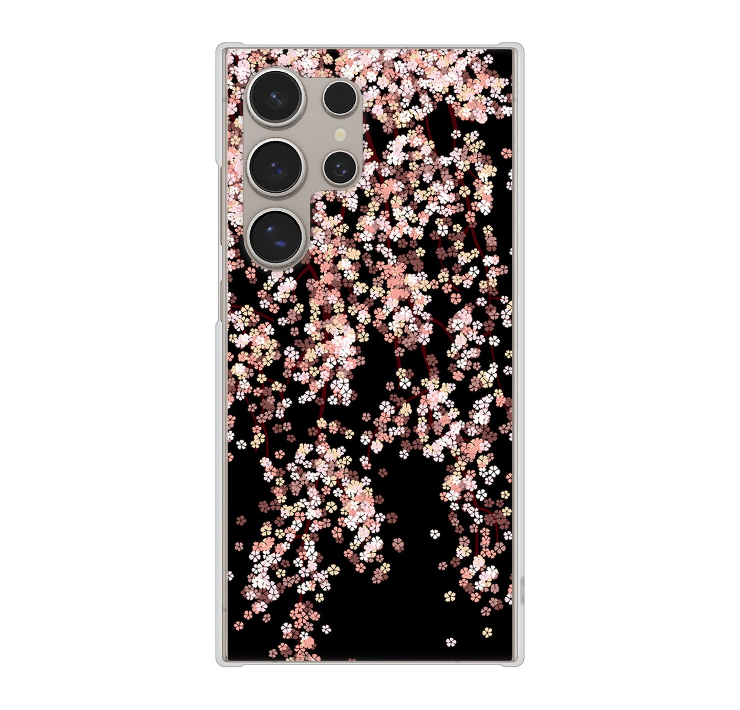 Galaxy S24 Ultra SC-52E docomo 高画質仕上げ 背面印刷 ハードケース 【1244 しだれ桜】