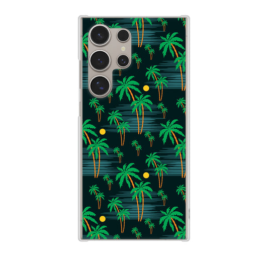 Galaxy S24 Ultra SC-52E docomo 高画質仕上げ 背面印刷 ハードケース 【1315 月夜とヤシ】