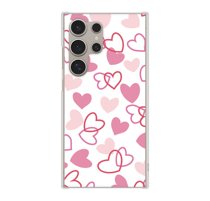 Galaxy S24 Ultra SC-52E docomo 高画質仕上げ 背面印刷 ハードケースハートがいっぱい