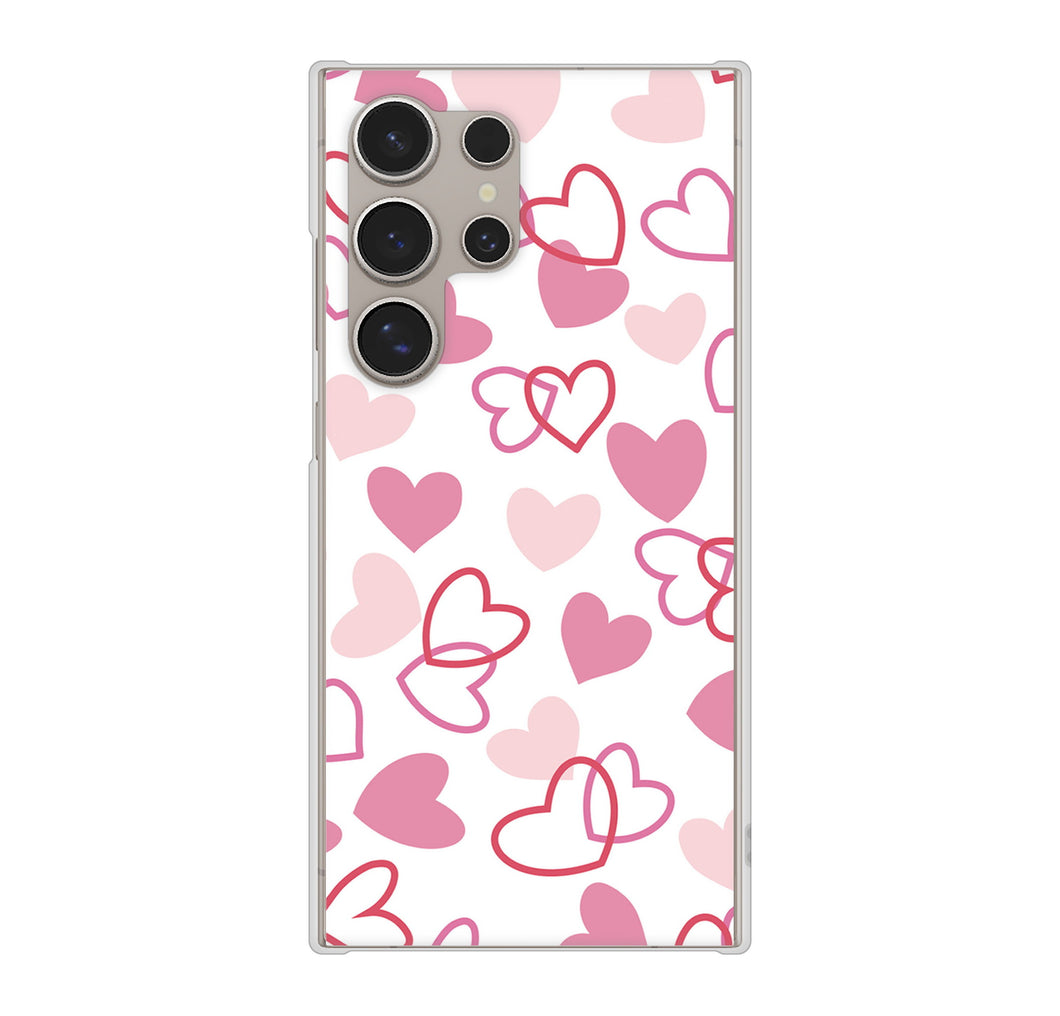 Galaxy S24 Ultra SC-52E docomo 高画質仕上げ 背面印刷 ハードケースハートがいっぱい