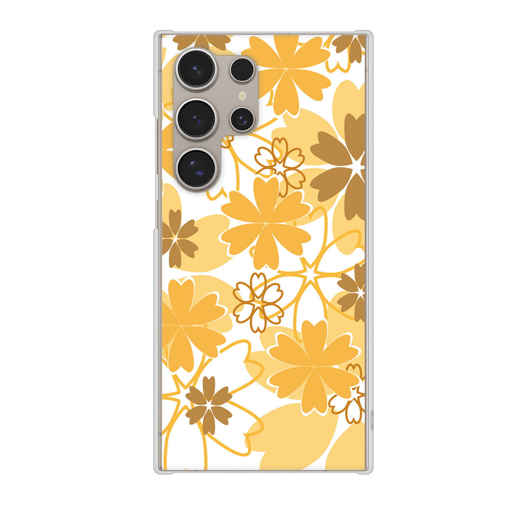Galaxy S24 Ultra SC-52E docomo 高画質仕上げ 背面印刷 ハードケース重なり合う花