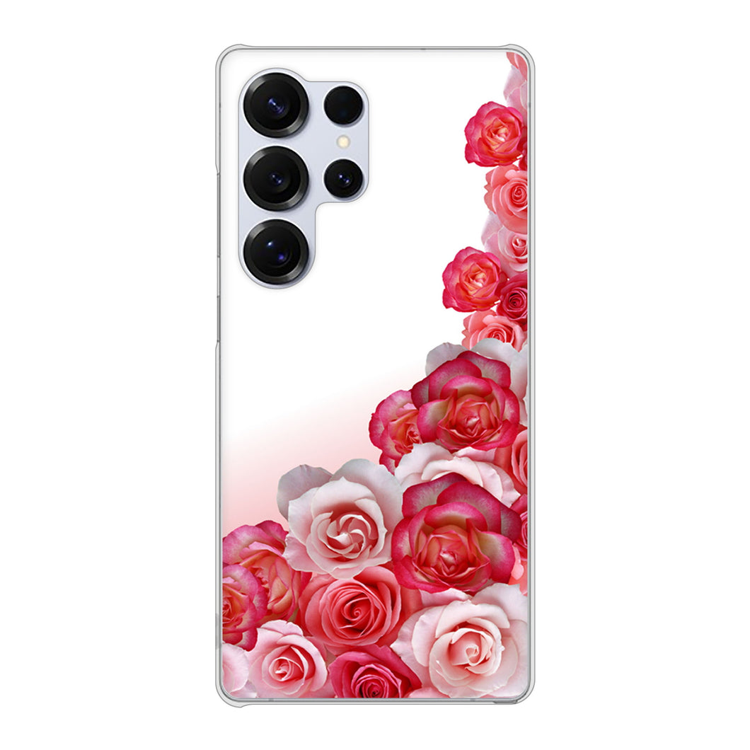 Galaxy S25 Ultra SC-52F docomo 高画質仕上げ 背面印刷 ハードケースロマンチックなバラ