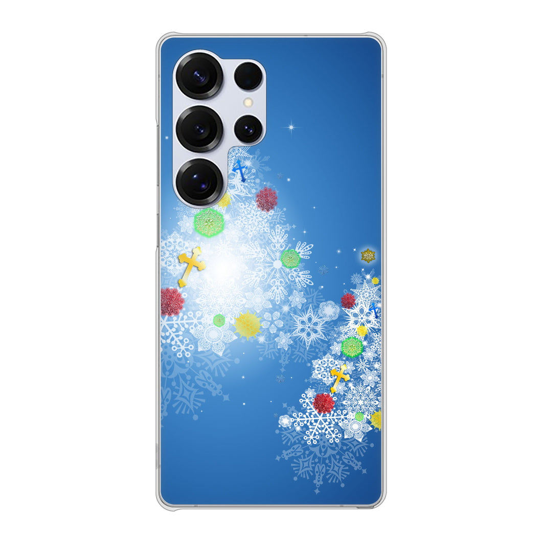 Galaxy S25 Ultra SC-52F docomo 高画質仕上げ 背面印刷 ハードケースクリスマス