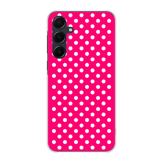 Galaxy A55 5G SC-53E docomo 高画質仕上げ 背面印刷 ハードケースシンプル柄（水玉）