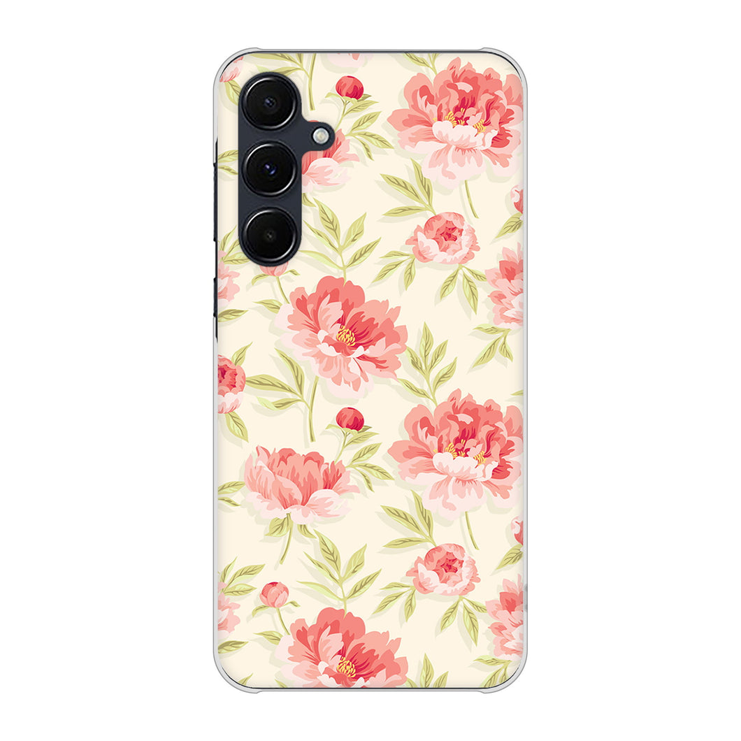 Galaxy A55 5G SC-53E docomo 高画質仕上げ 背面印刷 ハードケース北欧の小花