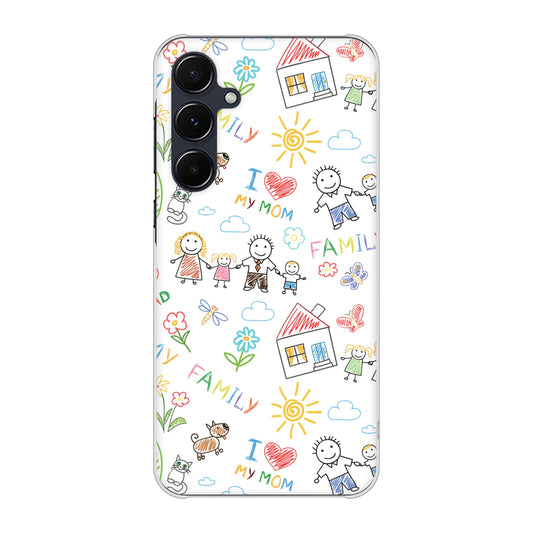 Galaxy A55 5G SC-53E docomo 高画質仕上げ 背面印刷 ハードケースカップル＆ファミリー