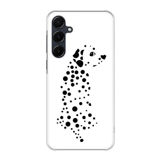 Galaxy A55 5G SC-53E docomo 高画質仕上げ 背面印刷 ハードケース 【1038 振り向くダルメシアン（WH）】