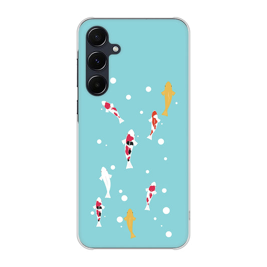 Galaxy A55 5G SC-53E docomo 高画質仕上げ 背面印刷 ハードケース 【KG800 コイの遊泳】