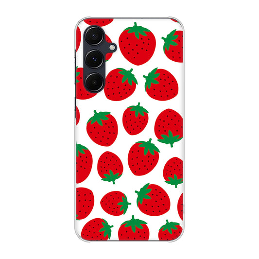 Galaxy A55 5G SC-53E docomo 高画質仕上げ 背面印刷 ハードケース小さいイチゴ模様