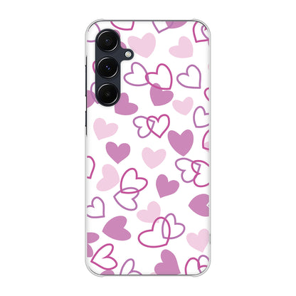 Galaxy A55 5G SC-53E docomo 高画質仕上げ 背面印刷 ハードケースハートがいっぱい