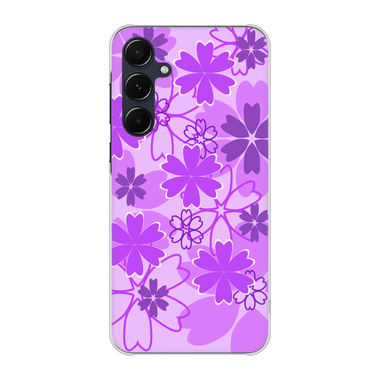 Galaxy A55 5G SC-53E docomo 高画質仕上げ 背面印刷 ハードケース重なり合う花