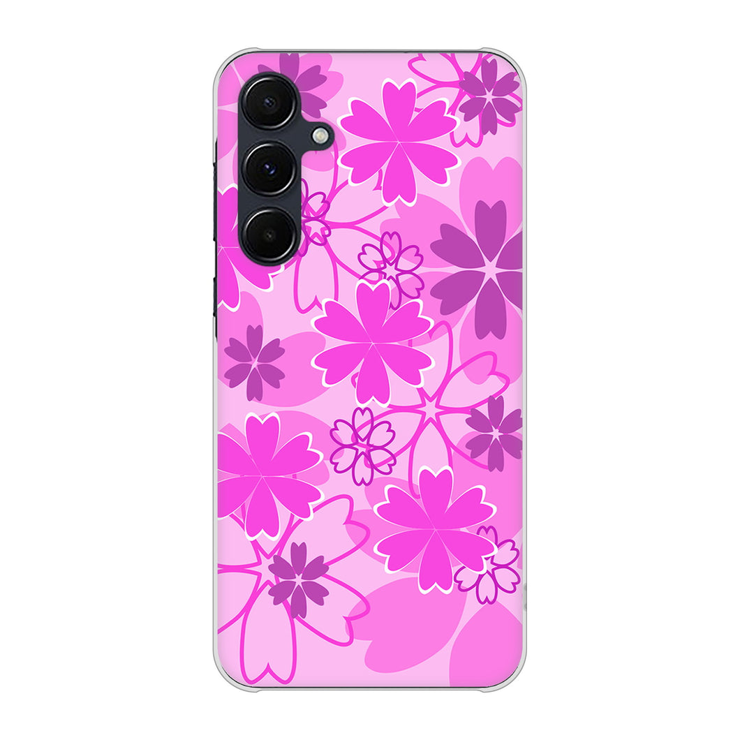 Galaxy A55 5G SC-53E docomo 高画質仕上げ 背面印刷 ハードケース重なり合う花