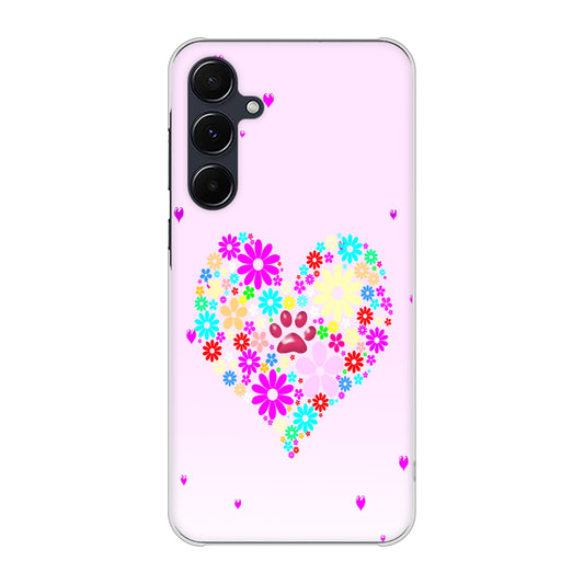 Galaxy A55 5G SC-53E docomo 高画質仕上げ 背面印刷 ハードケースハートと肉球
