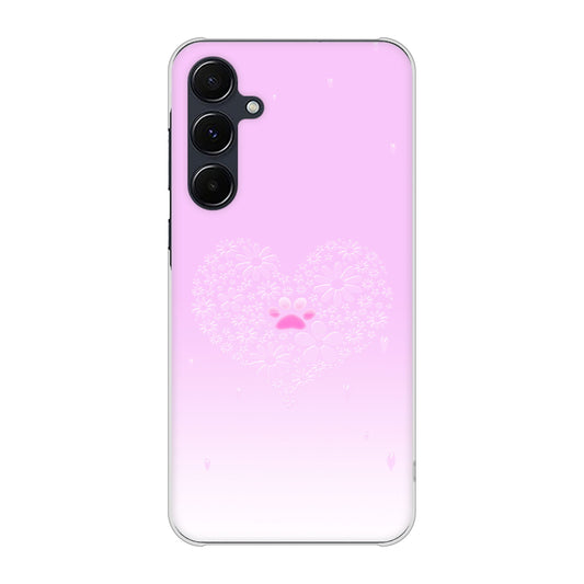 Galaxy A55 5G SC-53E docomo 高画質仕上げ 背面印刷 ハードケースハートと肉球