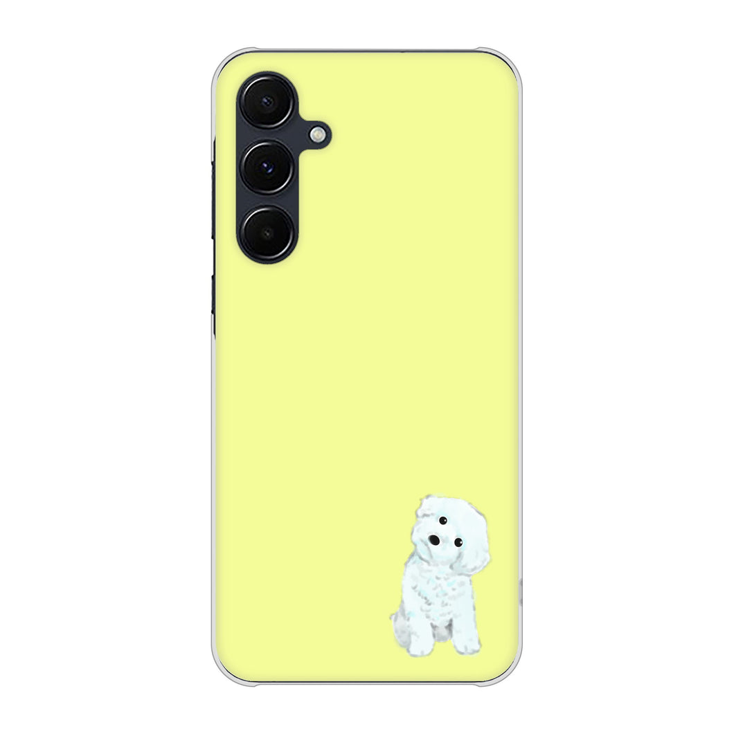 Galaxy A55 5G SC-53E docomo 高画質仕上げ 背面印刷 ハードケーストイプードルホワイト