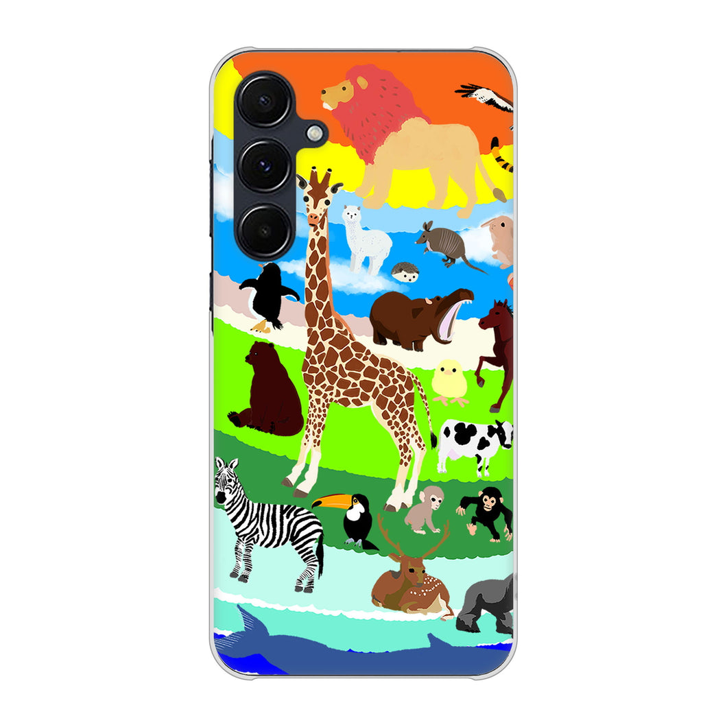 Galaxy A55 5G SC-53E docomo 高画質仕上げ 背面印刷 ハードケース 【YJ201 アニマルプラネット】
