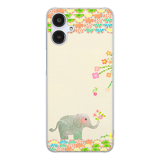 Galaxy A25 5G SC-53F docomo 高画質仕上げ 背面印刷 ハードケース 【1039 お散歩ゾウさん】