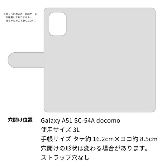 Galaxy A51 5G SC-54A docomo ビニール素材のスケルトン手帳型ケース クリア