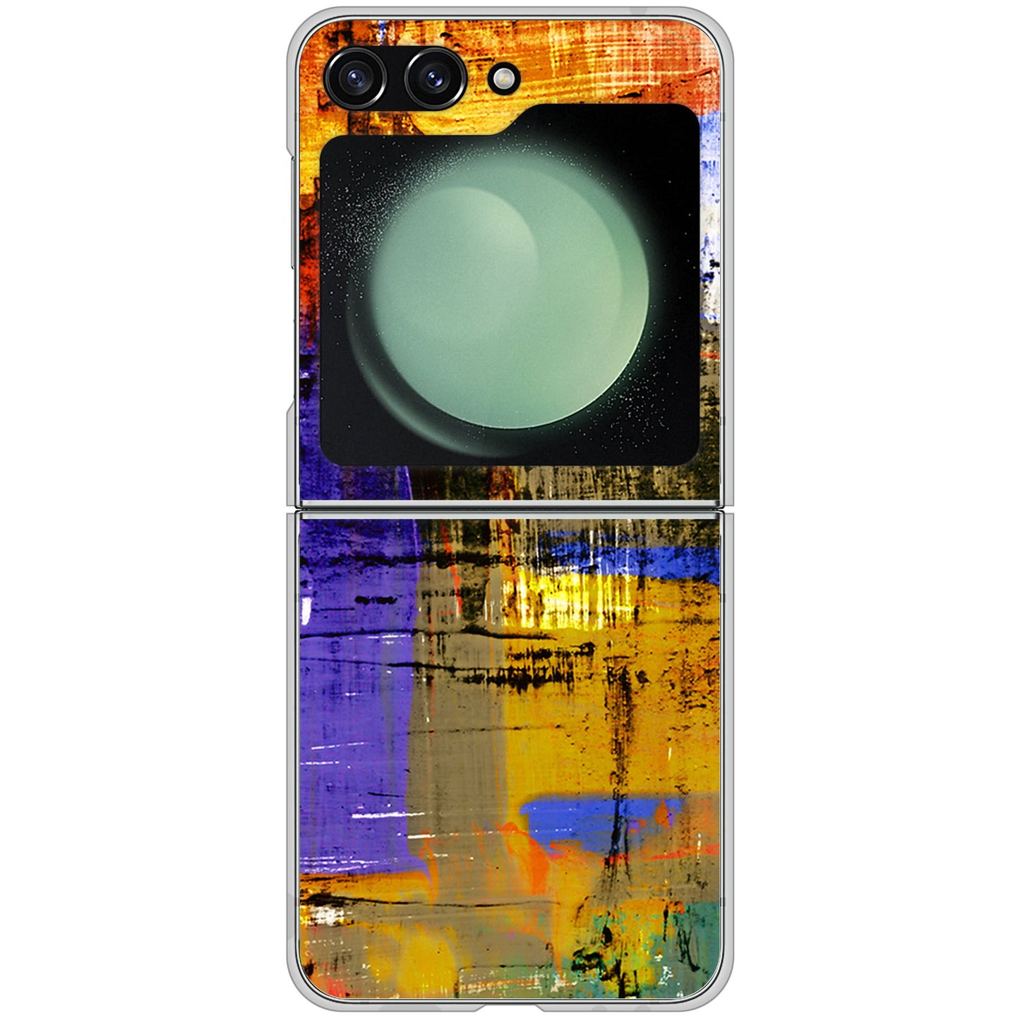 Galaxy Z Flip5 SC-54D docomo 高画質仕上げ 背面印刷 ハードケース 【609 クラッシュアートBL】