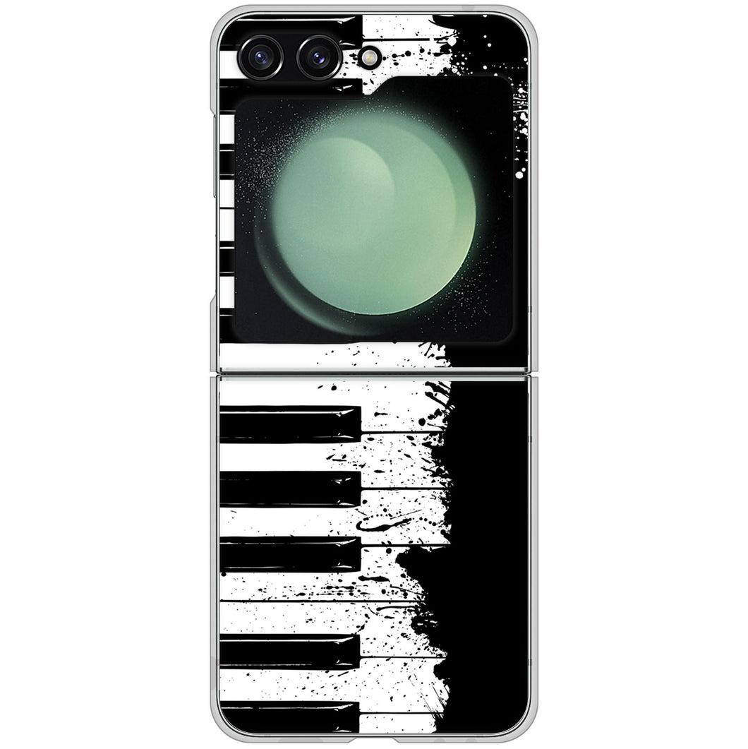 Galaxy Z Flip5 SC-54D docomo 高画質仕上げ 背面印刷 ハードケースピアノ