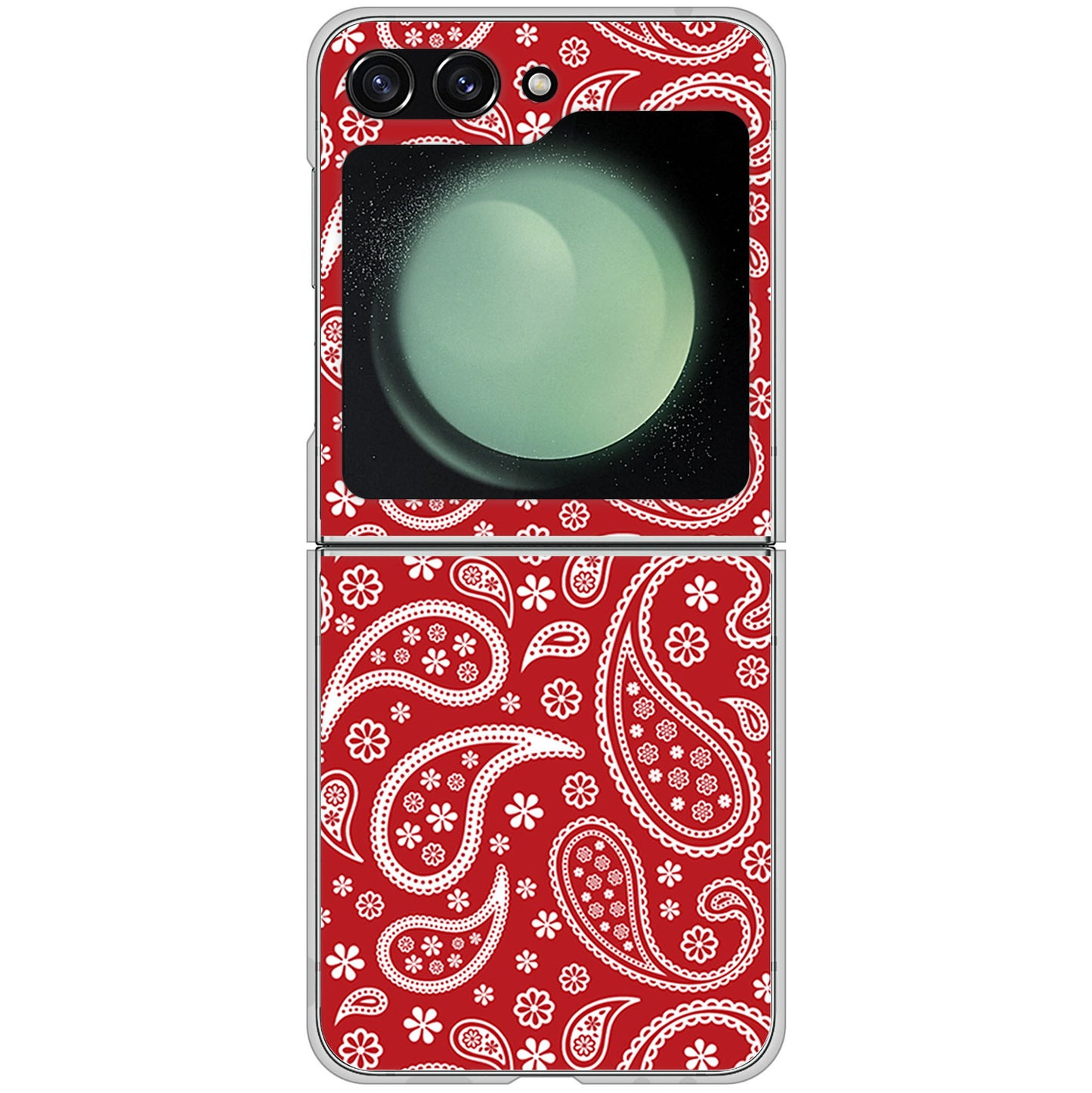 Galaxy Z Flip5 SC-54D docomo 高画質仕上げ 背面印刷 ハードケースペイズリー