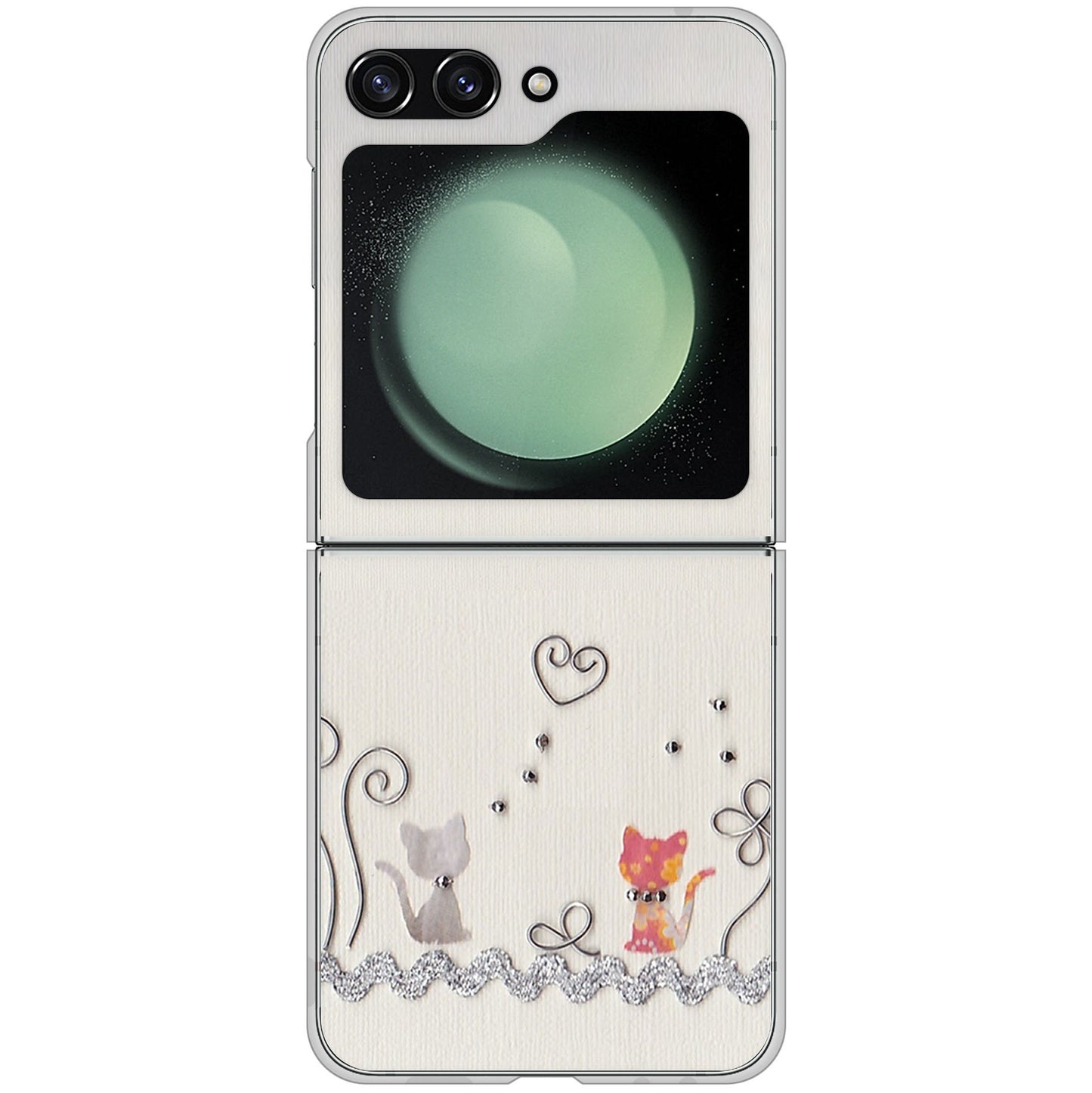 Galaxy Z Flip5 SC-54D docomo 高画質仕上げ 背面印刷 ハードケースクラフト写真ネコ