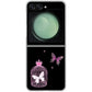 Galaxy Z Flip5 SC-54D docomo 高画質仕上げ 背面印刷 ハードケースむかいあぐる 蝶の王冠鳥かご