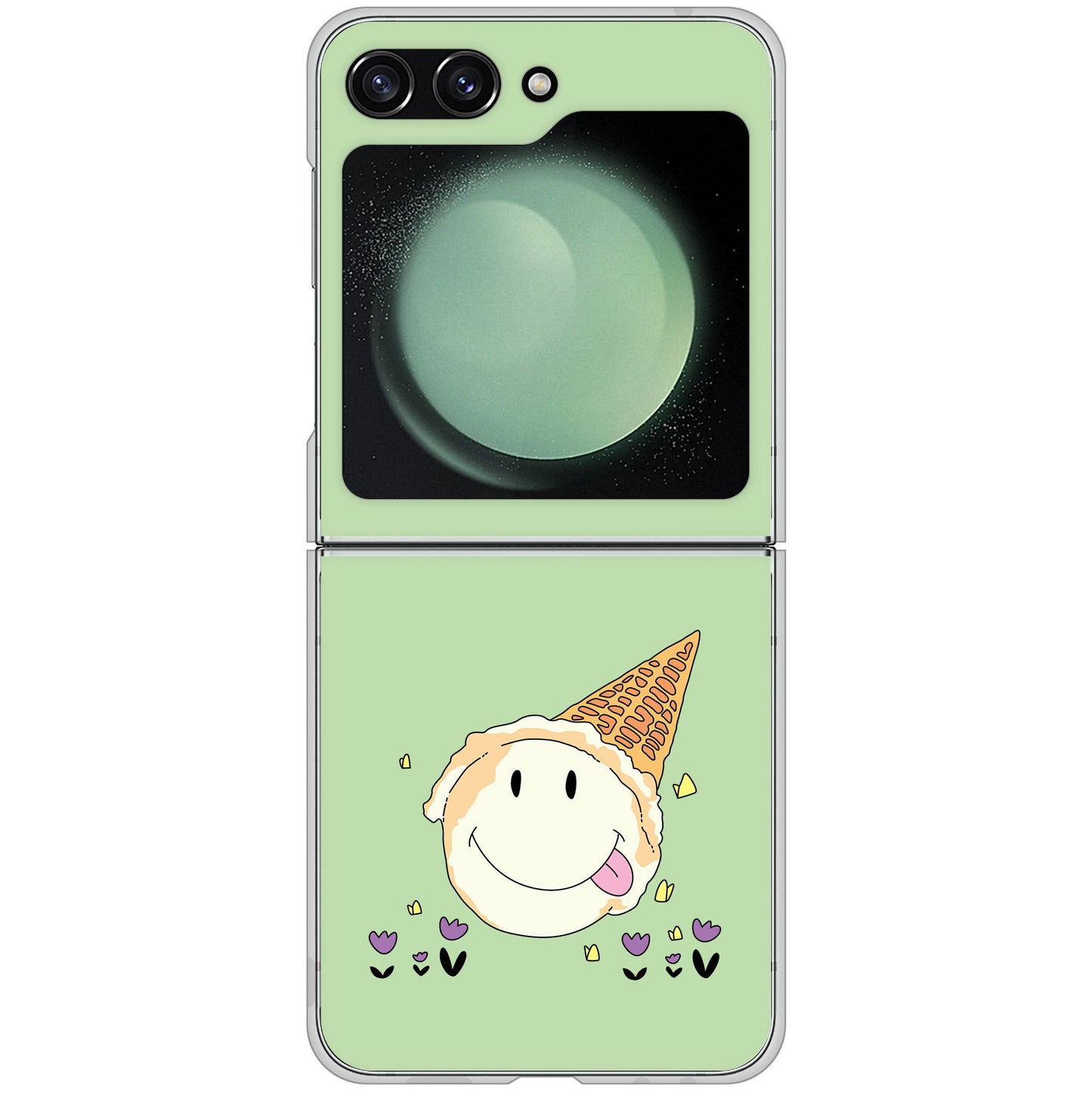 Galaxy Z Flip5 SC-54D docomo 高画質仕上げ 背面印刷 ハードケーススイーツイラスト
