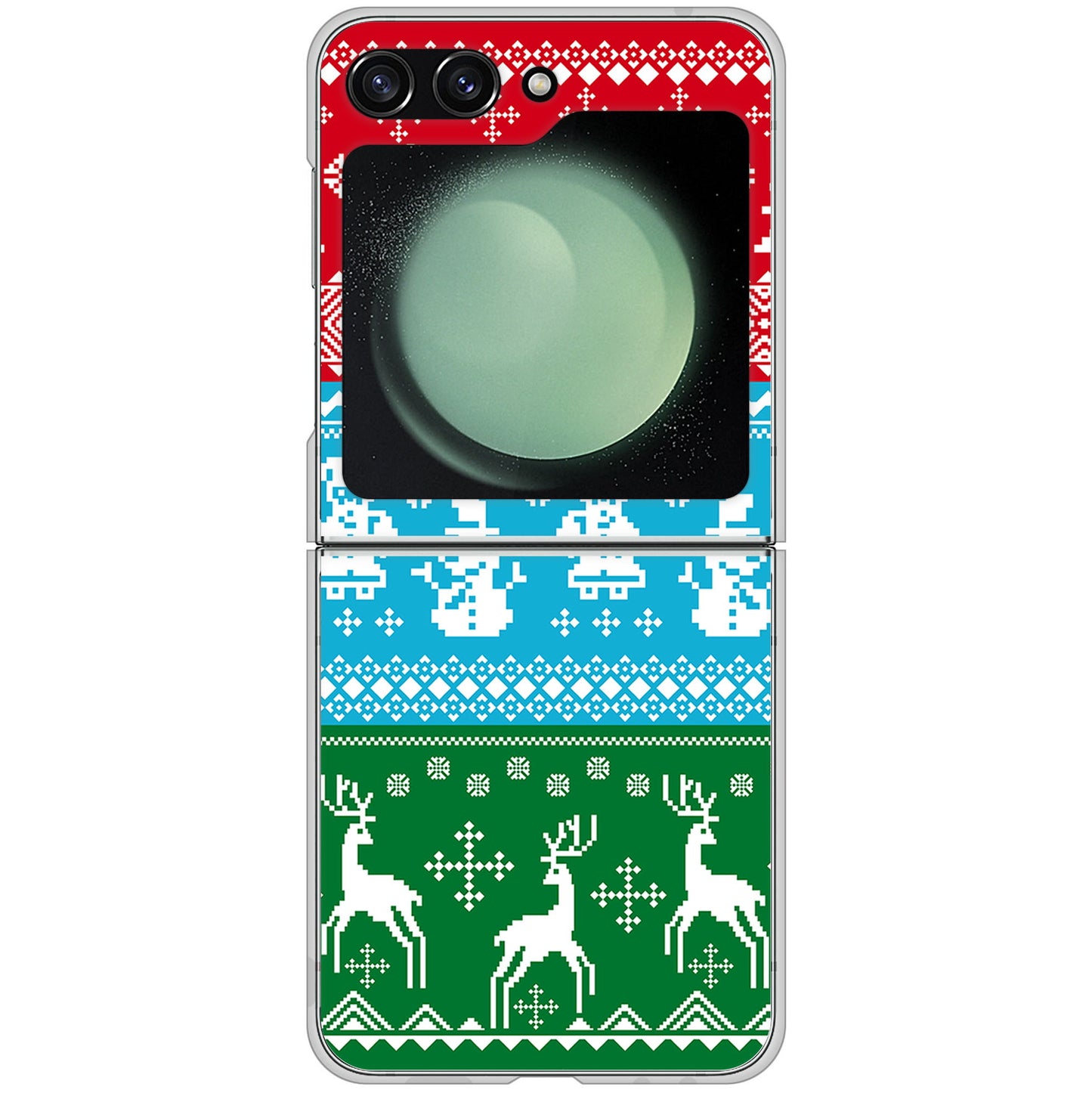 Galaxy Z Flip5 SC-54D docomo 高画質仕上げ 背面印刷 ハードケースクリスマス
