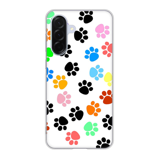 Galaxy A36 5G SC-54F docomo 高画質仕上げ 背面印刷 ハードケース 【1108 あしあとカラフル】