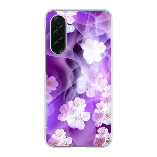 Galaxy A36 5G SC-54F docomo 高画質仕上げ 背面印刷 ハードケース 【1211 桜とパープルの風】