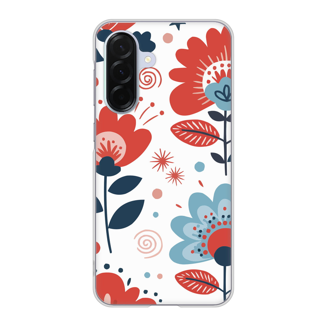 Galaxy A36 5G SC-54F docomo 高画質仕上げ 背面印刷 ハードケース北欧風花柄