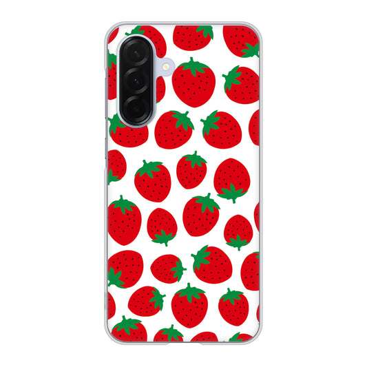 Galaxy A36 5G SC-54F docomo 高画質仕上げ 背面印刷 ハードケース小さいイチゴ模様