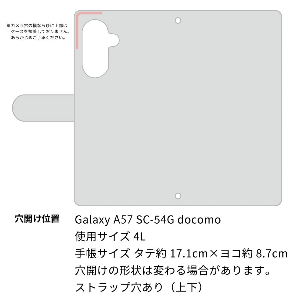 Galaxy A57 SC-54G docomo 姫路レザー シュリンクレザー コインケース付き スマホケース 手帳型 本革 サイドマグネット スマホショルダー