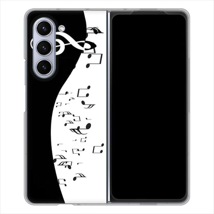 Galaxy Z Fold5 SC-55D docomo 高画質仕上げ 背面印刷 ハードケース音符