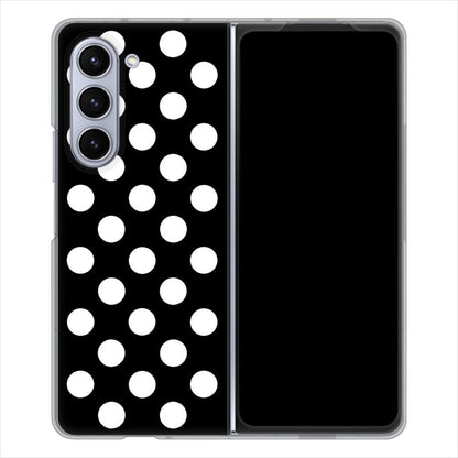 Galaxy Z Fold5 SC-55D docomo 高画質仕上げ 背面印刷 ハードケースシンプル柄（水玉）