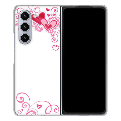 Galaxy Z Fold5 SC-55D docomo 高画質仕上げ 背面印刷 ハードケースプリティハート