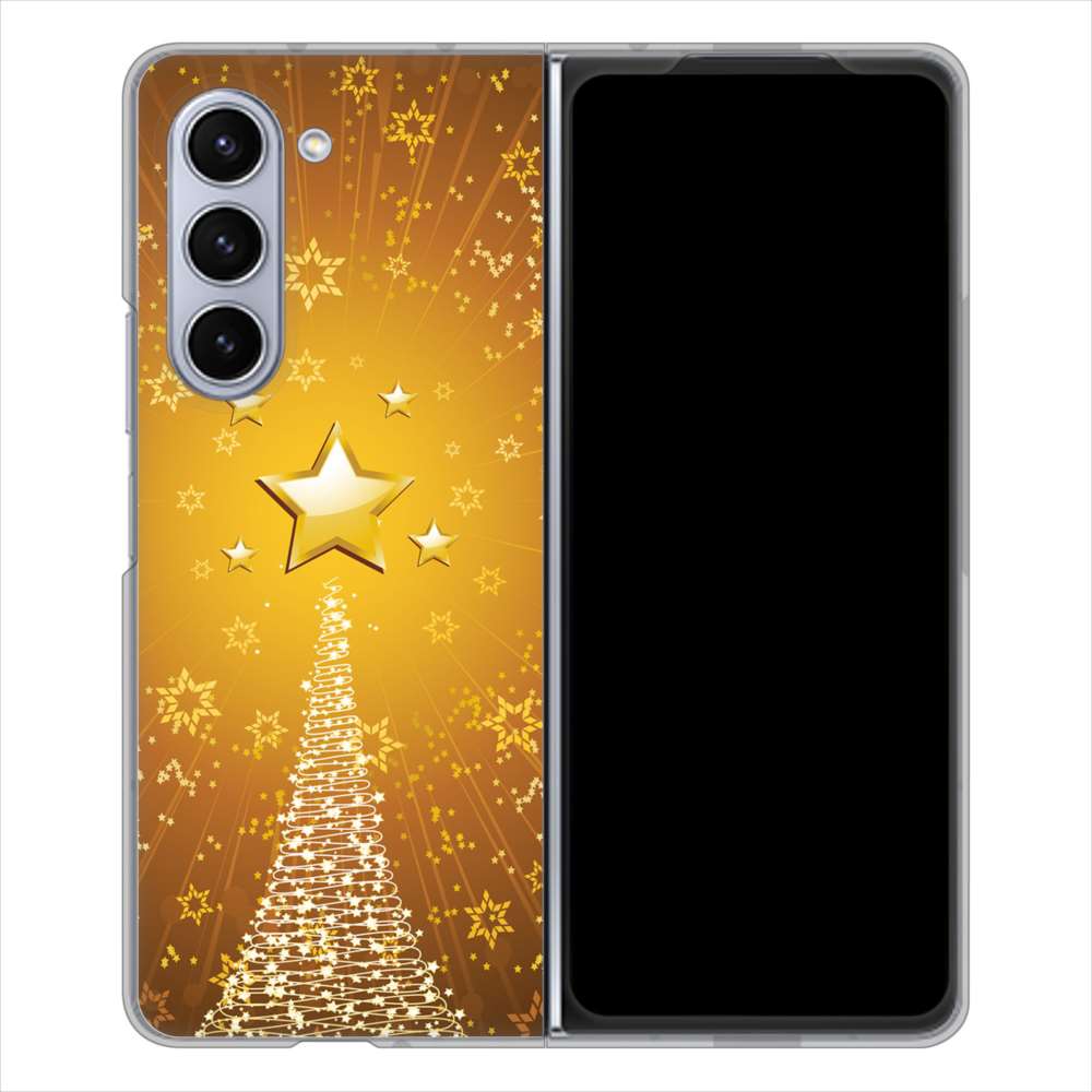 Galaxy Z Fold5 SC-55D docomo 高画質仕上げ 背面印刷 ハードケースクリスマス