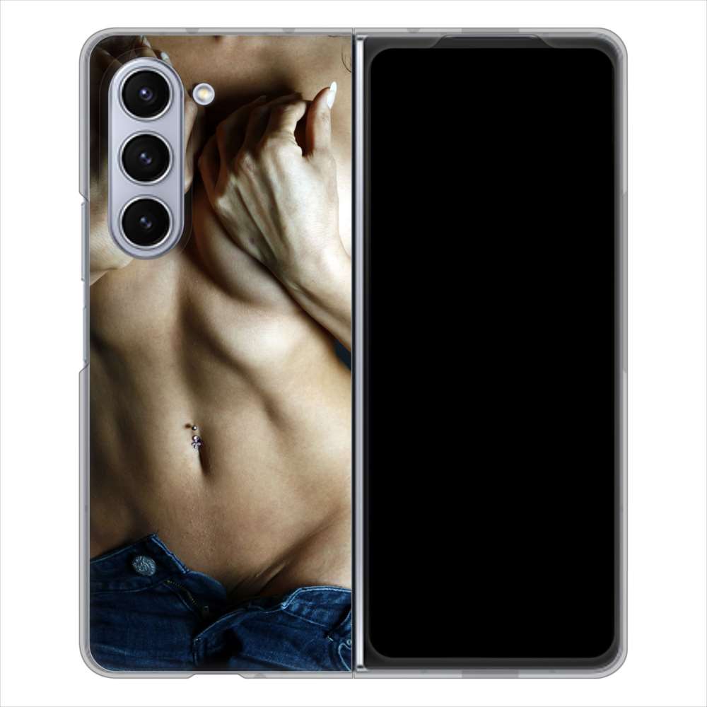 Galaxy Z Fold5 SC-55D docomo 高画質仕上げ 背面印刷 ハードケース 【602 ボディライン】