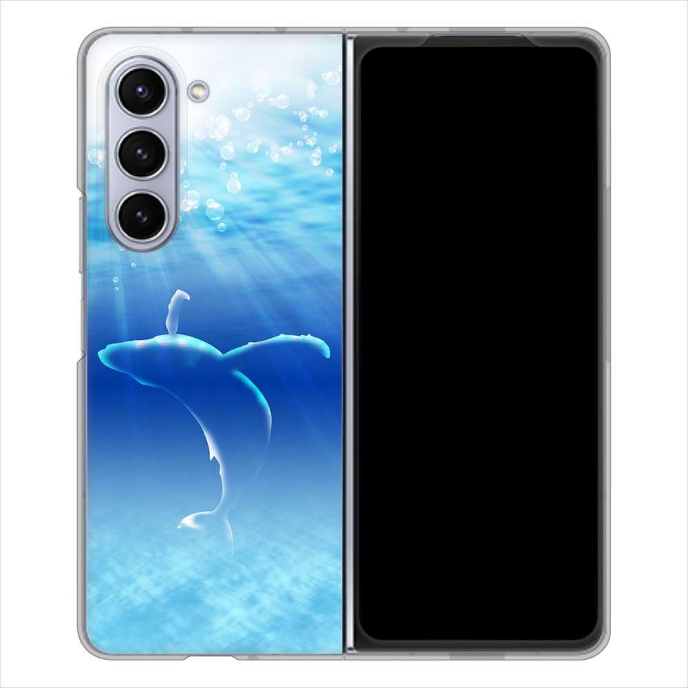 Galaxy Z Fold5 SC-55D docomo 高画質仕上げ 背面印刷 ハードケース海の守り神