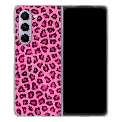 Galaxy Z Fold5 SC-55D docomo 高画質仕上げ 背面印刷 ハードケースヒョウ柄ベーシックS