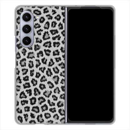 Galaxy Z Fold5 SC-55D docomo 高画質仕上げ 背面印刷 ハードケースヒョウ柄ベーシックS