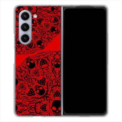 Galaxy Z Fold5 SC-55D docomo 高画質仕上げ 背面印刷 ハードケースむかいあぐる 苺骸骨曼荼羅