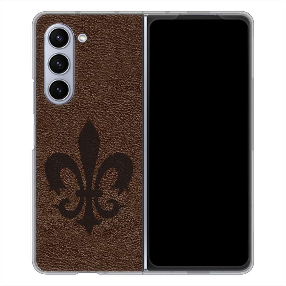Galaxy Z Fold5 SC-55D docomo 高画質仕上げ 背面印刷 ハードケースレザー風