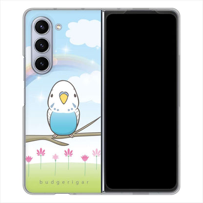 Galaxy Z Fold5 SC-55D docomo 高画質仕上げ 背面印刷 ハードケースセキセイインコ