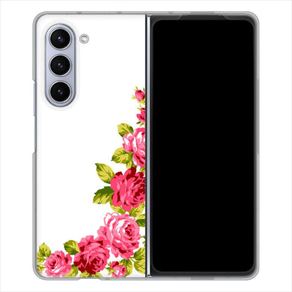 Galaxy Z Fold5 SC-55D docomo 高画質仕上げ 背面印刷 ハードケースロマンチックなバラ
