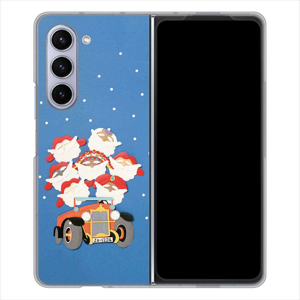 Galaxy Z Fold5 SC-55D docomo 高画質仕上げ 背面印刷 ハードケースクリスマス