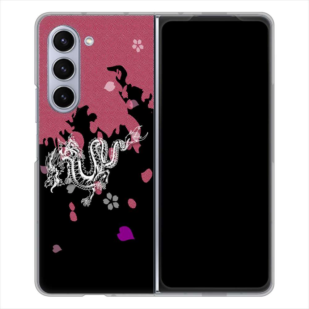 Galaxy Z Fold5 SC-55D docomo 高画質仕上げ 背面印刷 ハードケース和竜